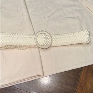 J. Crew Ivory Braided Belt